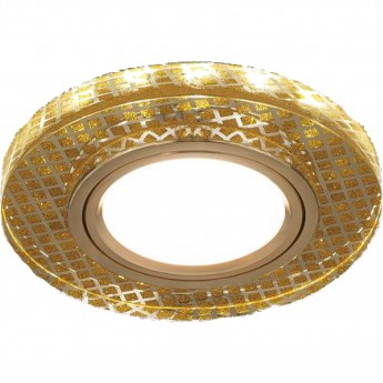 Светильник GAUSS BACKLIGHT BL078 Круг Золото/Кристалл/Золото, Gu5.3, LED 2700K 1/40 Светильник GAUSS BACKLIGHT BL078 Круг Золото/Кристалл/Золото, Gu5.3, LED 2700K 1/40